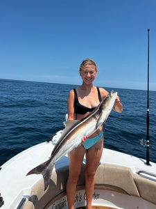Nice cobia on light tackle using deep sea jigging and trolling techniques!