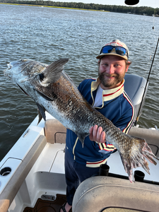 Great catch using deep sea jigging and light tackle! Partly cloudy conditions made for an exciting adventure on the water.