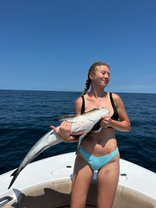 Great catch using deep sea jigging and light tackle techniques!