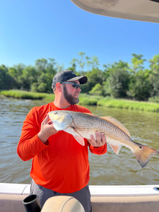 Nice redfish using deep sea jigging techniques in clear conditions!