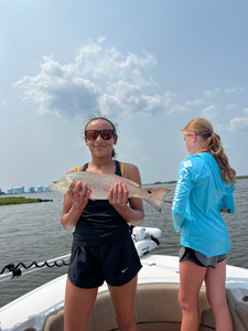 Nice redfish on light tackle using deep sea jigging and trolling techniques!