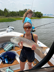 Nice redfish caught using deep sea jigging and trolling techniques in clear conditions.