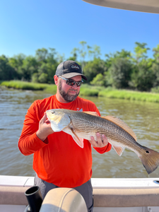 Nice redfish caught using deep sea jigging and trolling techniques in clear conditions.