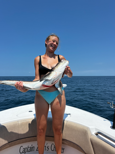 Great catch using deep sea jigging and light tackle! Perfect conditions on the water today.