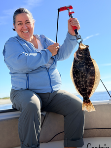 Nice southern flounder on light tackle in Savannah waters!