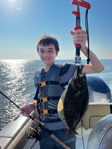 Nice summer flounder using deep sea jigging and light tackle techniques!