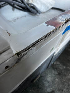 Time for some hull repairs before the next adventure on the water.