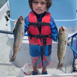 Little Kid with His First Sea Trout Bounties!