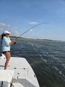 Angler on a fishing cruise in Corpus Christi