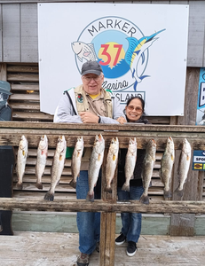 10 spotted weakfish caught during a cruises and fishing trip in Corpus Christi