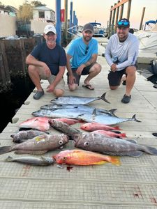 Five blackfin tuna caught while fishing in Panama City Beach