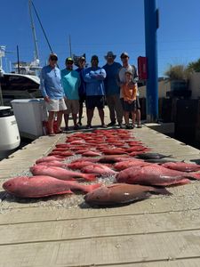 7 people fishing at Panama City Beach