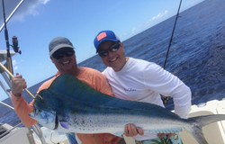 Angler fishing in Islamorada, Florida with a 33-inch catch