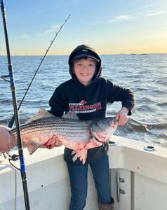 Striped Bass Caught While Fishing in NJ
