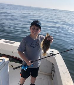 A summer flounder caught by an angler in Neptune City