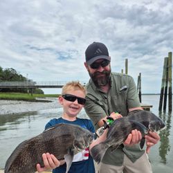 Two anglers fishing on Hilton Head Island