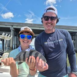 A Black Drum fish caught while fishing in SC