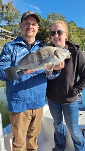 Catch of the day: a black drum fish caught while fishing in SC