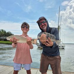 2 black drum fish caught at Hilton Head Island