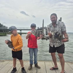 Two black drum fish caught in Hilton Head Island