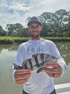 Black drum fish caught in SC