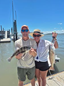 Two Black Drum fish caught in SC