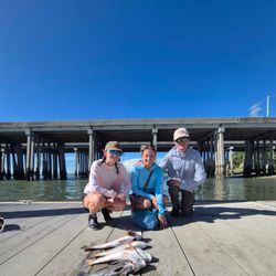Three people fishing on Hilton Head Island