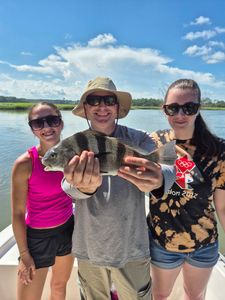 Fishing for a huge black drum on Hilton Head Island