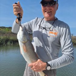 A person fishing on Hilton Head Island