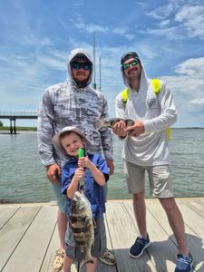 Two people fishing at Hilton Head Island