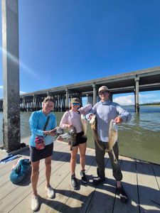 Group of 5 people fishing on Hilton Head Island