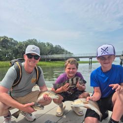 Four black drum fish caught in SC
