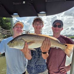 One huge redfish caught during fishing trip at Hilton Head Island