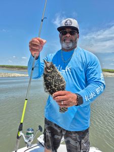 A Southern Flounder caught during fishing in SC