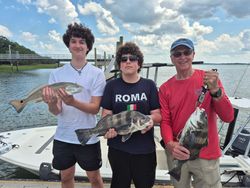 Three Black Drum and Redfish caught fishing in SC