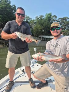 Two redfish caught while fishing in SC