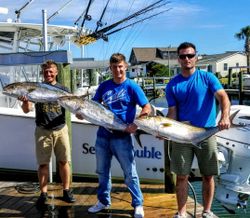 Three anglers fishing in Morehead City