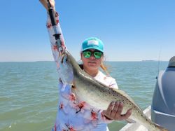 A person fishing in Corpus Christi