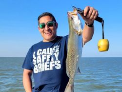 Single angler enjoys a great fishing trip in Corpus Christi