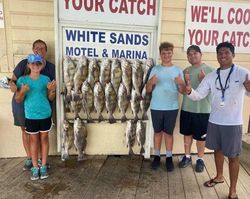 Five people fishing at South Padre Island