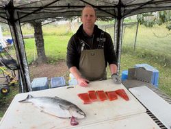 Angler with fishing rod in Alaska