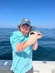 A single angler fishing on the coast of East Dennis