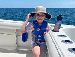 Angler enjoying fishing tour in East Dennis
