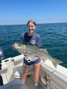 Striped bass caught while fishing in MA