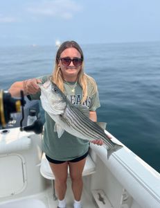 Striped bass caught while fishing in East Dennis