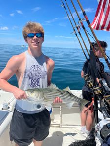 Striped bass caught during fishing tour in East Dennis