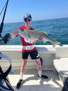Striped bass caught during fishing tour in East Dennis