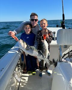 Striped bass caught during a fishing tour in East Dennis