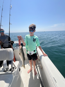 Big Striped Bass landed on a clearing afternoon!