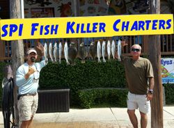 Two people fishing at South Padre Island